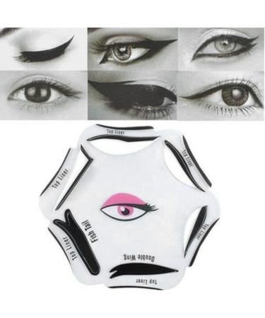 Eyeliner Guide Tool Eyeliner Stencil 6 in 1 Eyeline Guide Template Cat Liner Makeup Tool for Eyes - Buy Online on GoSupps.com