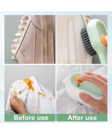2 in 1 Multifunction Cleaning Brush Multifunctional Cleaning Brush with Soap Dispenser Liquid Filled laundry Brush Household Cleaning Clothes Shoes Brush with Liquid Box (2pcsWhite) - Buy Online on GoSupps.com