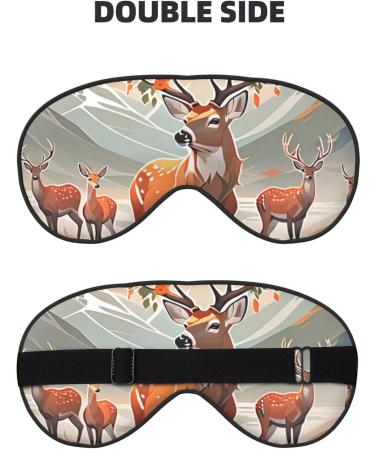 Soft Deer Printed Eye Mask - Adjustable & Breathable for Sleep | Light Blocking & Double-Sided Eye Masks - Shop Now - Buy Online on GoSupps.com