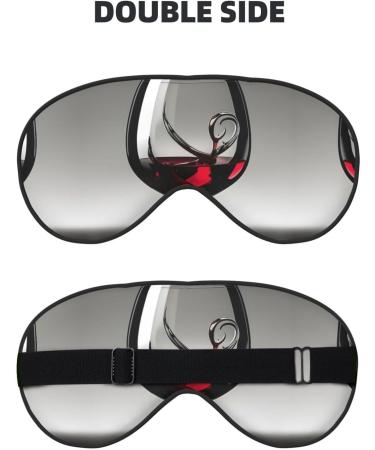 SSIMOO Wine Glass Sleep Mask - Adjustable Breathable Eye Mask for Comfortable Sleep | Fashionable Black Design - Buy Online on GoSupps.com
