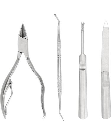 Cuticle Nipper Set 4 Piece Portable Cuticle Manicure Set with Nail Lifter for Home - Buy Online on GoSupps.com