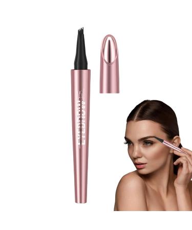 Magic Eyebrow Pencil 2024 New Magic Eyebrow Microblading Pen 4-Tipped 3D Waterproof Microblading Eyebrow Pencil Contouring Pen Natural Long-Lasting Makeup Fine Strok Eye Brow Pencils Black