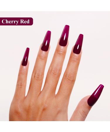 Imtiti Red Gel Nail Polish Cherry Chutney Red Gel Polish Autumn Winter Gel Nail Polish Soak Off LED UV Nail Gel Polish DIY Nail Art Starter Manicure Salon Gel Nail Kit 15ML - Buy Online on GoSupps.com