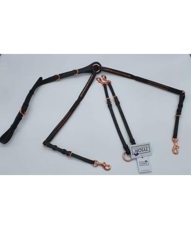 Buy Deister Brown Rose Gold Pink Dark Brown Leather Breastplate with Soft Rhinestone Glitter & Auxiliary Reins - X Full - International Shipping Available - Buy Online on GoSupps.com