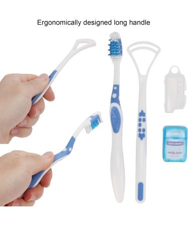 Complete Oral Care Set: Tongue Scraper Toothbrush Dental Silk for Adults & Kids | Effective Mouth Cleaner & Healthy Dental Hygiene - Buy Online on GoSupps.com