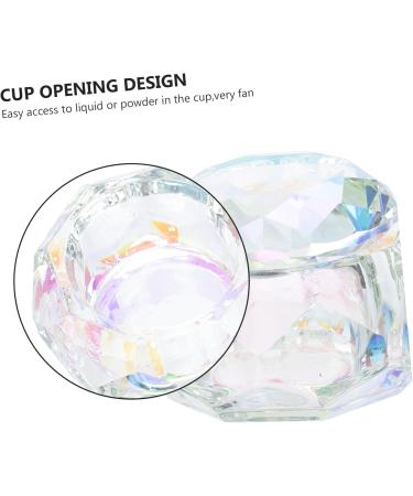 Healeved 1pc Nail Art Crystal Cup Glass Crystal Cup Nail Art Dish Crystal Nail Acrylic Nail Brush Liquid Dappen Dishes for Acrylic Nail Art Tools Delicate Pen Washing Cup Crystal Glass 6x6cm Assorted Color - Buy Online on GoSupps.com