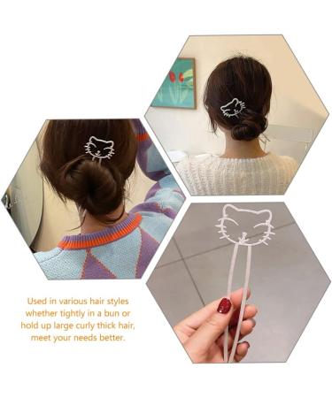SHERCHPRY Cute Cute Hairpin Kawaii Hair Accessories Retro Hairpin Cat Hair Clip Chinese Hair Pin Asian Hair Accessories Metal Hair Claw Clips Hot Hair Brush Hair Bun Alloy Hanfu Toddler Girl - Buy Online on GoSupps.com