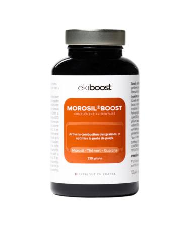 MOROSIL BOOST | Br leur de graisses hautement dos | Compl ment minceur | Th Vert | Guarana & Zinc | Minceur Homme & femme | Ekiboost | Morosil | Fabriqu & Conditionn en France | 120 G lules
