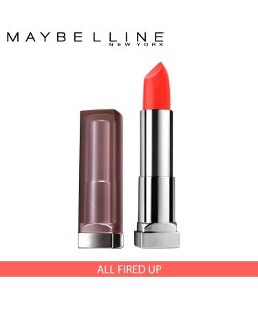 Maybelline Color Sensational Creamy Matte Lipstick - All Fired Up 0.15 oz - Buy Online on GoSupps.com