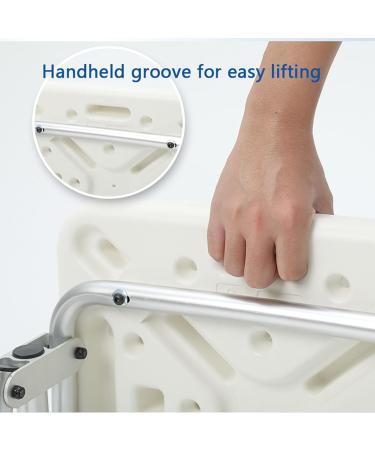 Folding Bathroom Chair Shower Chairs with Arms and Backrest Non-Slip Height Adjustable Shower Stool for Elderly Disabled Pregnant Women and Adults(B) - Buy Online on GoSupps.com