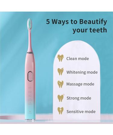 Magnetic Levitation Electric Toothbrush - 6 Brush Heads 90 Days Battery Life Adults - White Color - Buy Online on GoSupps.com