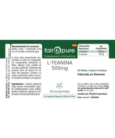 SoMatEm Fair & Pure Ltheanine 500mg vegan 90 tabletten - Buy Online on GoSupps.com