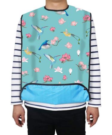 Resubalae Adult Bib - Extra Long Apron for Elderly Dinner Waterproof PVC Cover - Buy Online on GoSupps.com