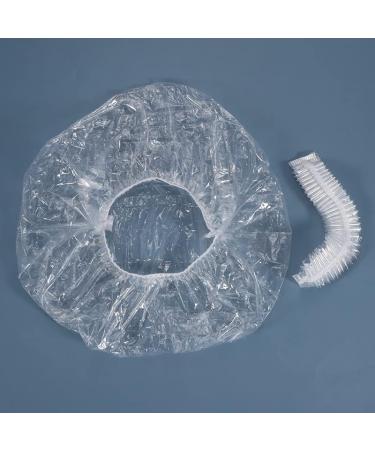 Piqiuqiu 100 Pcs One-Way Shower Hood - Plastic Hair Protection Cap for Salon Spa Travel & Hotel - Transparent Braids Shower Cap - Buy Online on GoSupps.com