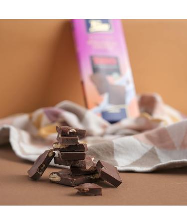 Tirma Zero No Sugar Added Milk Chocolate Bar with Whole Almonds 125g| Diabetic Friendly | Vegetarian Snack | Gluten Free Choc - Buy Online on GoSupps.com