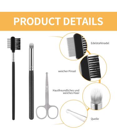4-Piece Tear Stain Removal Comb Set for Dogs - Double-Sided Eye Combs Fur Scissors & Concealer Brushes for Crusts & Mucus - Buy Online on GoSupps.com