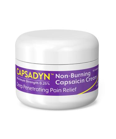 Capsadyn Non Burning Capsaicin Cream (0.25%) Maximum Strength Clinically Proven Deep Penetrating Pain Relief OTC Topical Analgesic