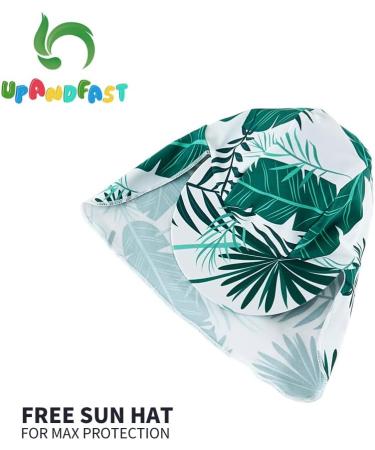 UPF 50+ Baby Boy Swimwear Set with Sun Hat | 2-3 Years | Leaf Print - Buy Online on GoSupps.com