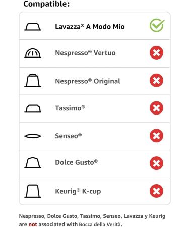 BOCCA DELLA VERITA - Box of 10 capsules of Italian coffee AMO ROMA Gourmet Capsules compatible with the Lavazza A Modo Mio coffee machine 100% Made in Italy - Buy Online on GoSupps.com