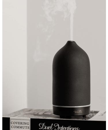 Wanlola 120ml Ceramic Essential Oil Diffuser for Aromatherapy - Waterless Auto-Off Function - Ideal for Home, Office, and Room - Black - Buy Online on GoSupps.com