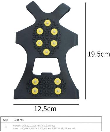 10-Stud Ice Cleats Shoe Spikes - Slip-On Crampons for Winter Outdoor Sports & Climbing - International Shipping Available - Buy Online on GoSupps.com