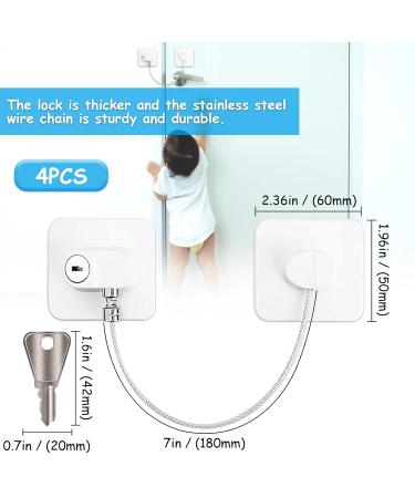 HBSFBH Refrigerator Lock - 4 Pack Child Safety Locks for Windows & Cabinets | No Drilling Child Safety Solutions | Secure Your Home Today! - Buy Online on GoSupps.com