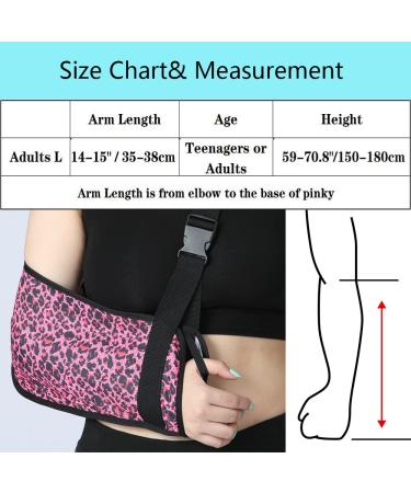 Leopard Arm Sling for Shoulder & Elbow Injury - Support Brace for Adults & Teens - Red Leopard Print - Buy Online on GoSupps.com