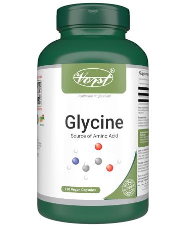 VORST Glycine Supplement 800mg 120 Vegan Capsules | Pure Glycine Powder Pills | 1 Bottle 120 count (Pack of 1)