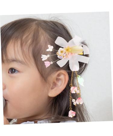 Beaupretty 4 Pairs tassel flower hair clip girl hair accessories hair accessories for girls baby hair accessories flower headpiece pink hair clip baby clips for hair Hanfu child China - Buy Online on GoSupps.com