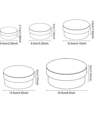 BENECREAT Papier Mache Flat Round Boxes - Nesting Stacking Craft Paper Gift Box Set for Festive Packaging - 5 Sizes - Buy Online on GoSupps.com