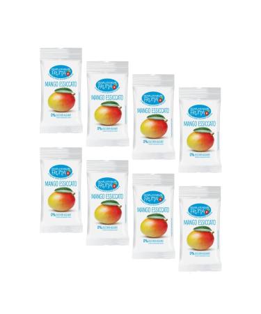 ANTICO CAFFE' NOVECENTO Simply Fruits | 8 packs of dried mango | 100% fruit dried mango bags - 8 x 25g | Fruits with no added sugar