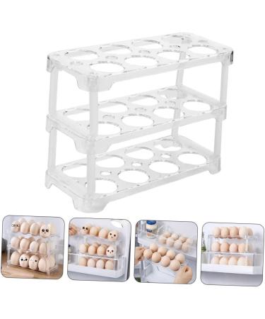 Zerodeko 2 Pcs Transparent Egg Lattice Plastic Drawers Fridge Egg Container Kitchen Supplies Eggs re-usable - Buy Online on GoSupps.com