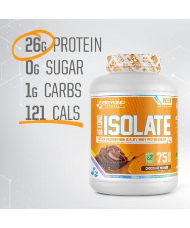 Beyond Yourself - Beyond Isolate Whey Protein | Ultra-Premium Micro-Filtered Fast Absorbing | Sugar-Free Gluten-Free No Artificial Additives or Fillers | Supports Recovery | 5lbs Chocolate Mousse Chocolate Mousse 2.26 kg (Pack of 1) - Buy Online on GoSupps.com