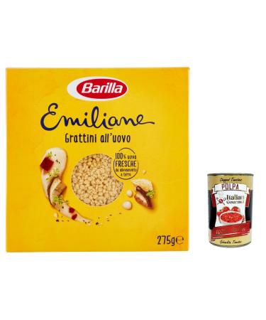 Italian Gourmet E.R. Barilla Pasta all'Uovo Le Emiliane Grattini egg noodles pasta with egg 275g + Italian Polpo Gourmet 400g
