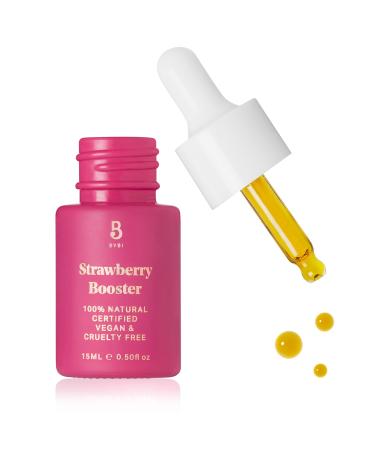 BYBI Beauty Strawberry Booster Face Serum for Dry Irritated Skin - Hydrating Vegan Facial Oil - Repair & Moisturise Damaged Skin - Antioxidant-Rich Strawberry Seed Oil - 15ml Strawberry Booster (15ml)
