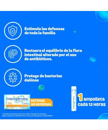 Buy Enterogermina Probiotics Bacillus Clausii Suspension - 4 Trillion UFC 10 Ampoules (5ml each) | Fast International Shipping - Buy Online on GoSupps.com