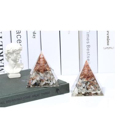 Xiannvxi 2.4 Crystals Pyramid - Natural Healing Clear Quartz Gemstone | Witchy Decor Gifts for Men & Women - Buy Online on GoSupps.com