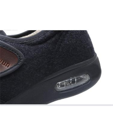 Men's Wide Diabetic Edema Adjustable Shoes - Orthopedic Comfort for Swollen Feet - Size 9.5 Grey - Buy Online on GoSupps.com