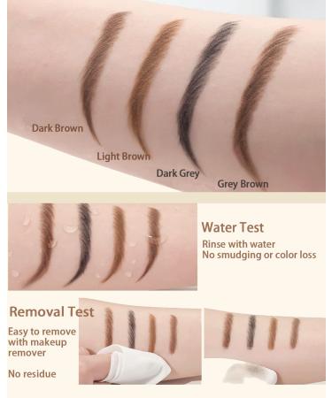 Whalrace Retractable Eyebrow Pen - Waterproof Angled Tip Pencil for Long-Lasting Natural Eye Makeup in Dark Gray - Buy Online on GoSupps.com