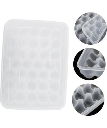 Mikikit 34 Egg Preservation Box Plastic Serving Tray Fridge Egg Holder Tray Kitchen Egg Tray Flat re-usable - Buy Online on GoSupps.com