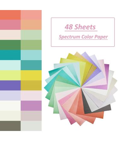 48 Sheets Livholic Pastel Scrapbook Paper 12x12 Inch - Assorted Colors 120gsm - Ideal for Cardmaking, Origami, and Kids Crafts - Buy Online on GoSupps.com