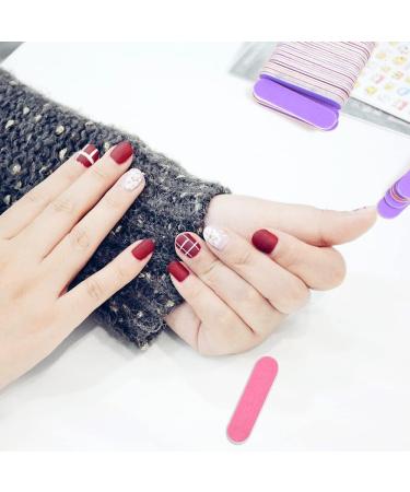 VIOCIWUO Mini Nail File Bulk 300pcs (180/240 Grit) Disposable Double Sided Emery Boards - Purple & Pink Manicure Tools - Buy Online on GoSupps.com