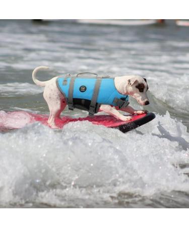 Emust Dog Life Preserver - High Buoyancy Flotation Vest for Small Medium & Large Dogs - New Solid Blue - Buy Online on GoSupps.com