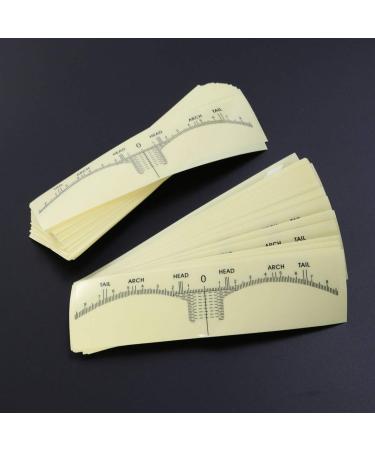 Lurrose Disposable Eyebrow Ruler Sticker - 100 pcs | Makeup & Tattoo Measurement Tools - Buy Online on GoSupps.com