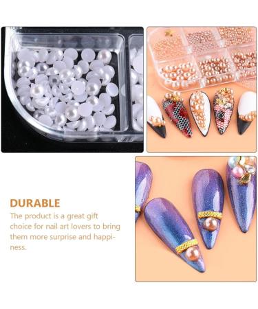 3 Boxes Nail Pearls Micro Beads for Nails Nail Art Beads Caviar Beads Nail Art Nail Art Decals Flat Back Pearl Loose Pearl Beads Nail Art Gems Mini Beads Plastic Pendant Semicircle - Buy Online on GoSupps.com