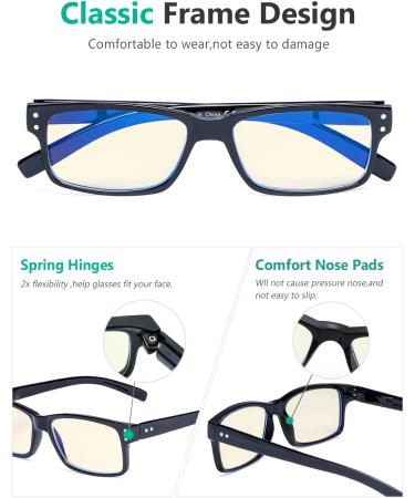 Eyekepper 5-Piece Classic Spring Hinge Reading Glasses Set - Blue Light Blocking Sun Readers - 1.5 Diopters - Buy Online on GoSupps.com
