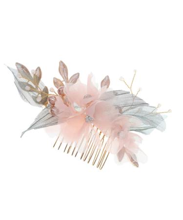 minkissy 1 Pc Comb Flower Hair Accessories Bridal Headpiece Hair Decorations Exquisite Headwear Hair Accessory Handmade Hair Decor Flower Hair Decor Hairpin Fabric Bride The Flowers