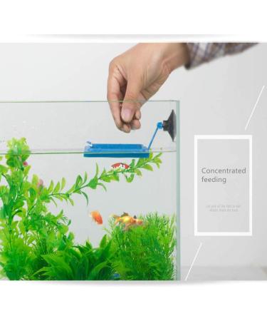 Fish Feeding Ring - Blue Floating Food Feeder with Suction Cup for Aquarium - Ideal for Guppy, Betta, Goldfish - Square and Round Shape Fish Tank Towels - Buy Online on GoSupps.com