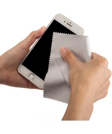 12 Pack Microfiber Eyeglasses Cleaner Cloth - Lint Free Sunglasses & Lens Cleaning Wipes - 5x6 Inch Gray Cloths for Eyewear & Camera - Buy Online on GoSupps.com