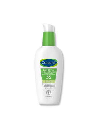 Cetaphil Face Moisturizer, Daily Oil Free Facial Moisturizer with SPF 35, For Dry or Oily Combination Sensitive Skin, Fragrance Free Face Lotion SPF 35 Oil Free Moisturizer